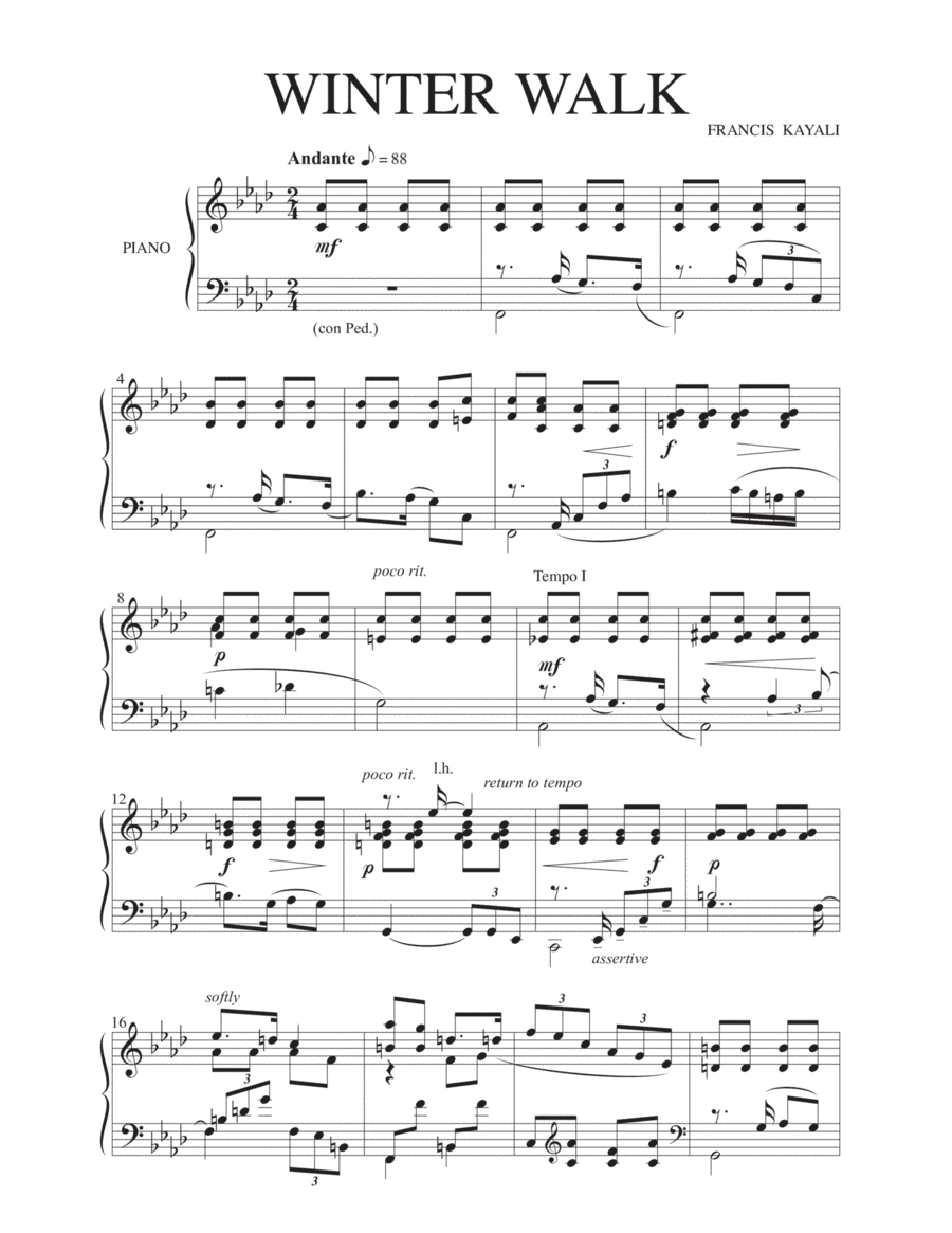 Winter Walk - solo piano
