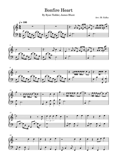 Bonfire Heart (arr. M. Galka)