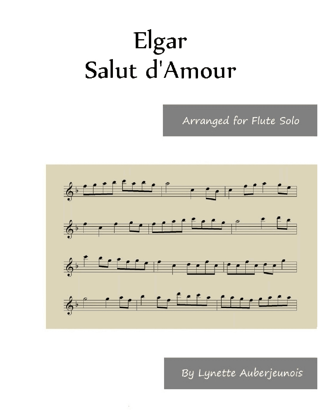 Salut d’Amour - Flute Solo (arr. Lynette Auberjeunois)