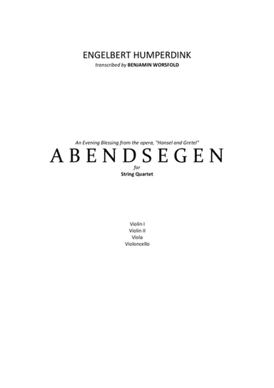 Abendsegen (arr. Benjamin Worsfold)