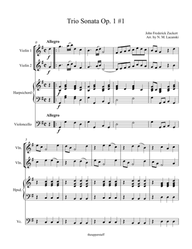 Trio Sonata Op. 1 #1 Movement 1 (arr. Nick Lacanski)