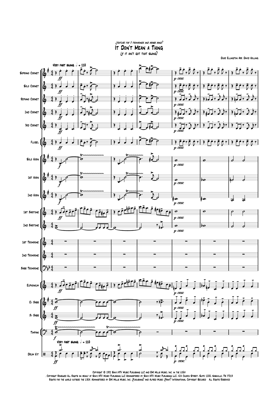 It Don't Mean A Thing (if It Ain't Got That Swing) (arr. David Holling)