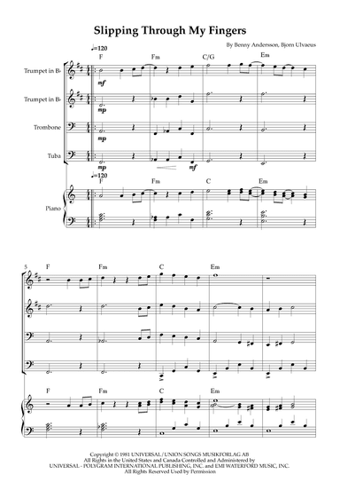 Slipping Through My Fingers (arr. Karen Gueiros)