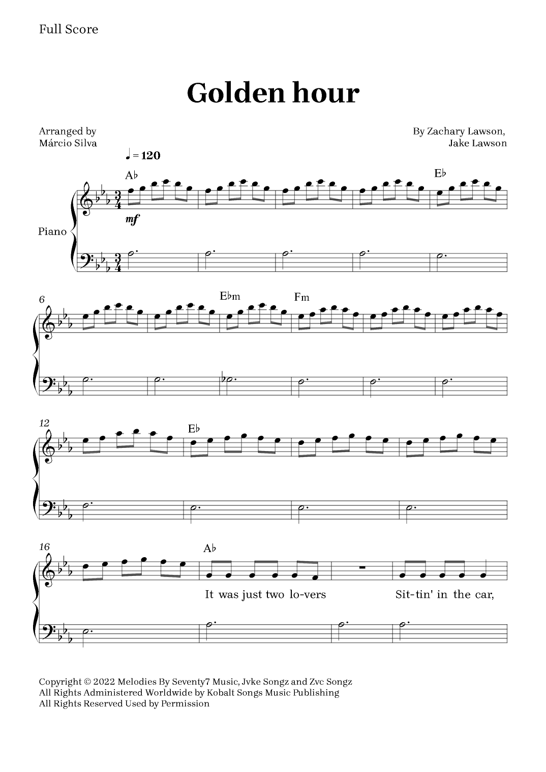 Golden Hour (arr. Márcio Silva)