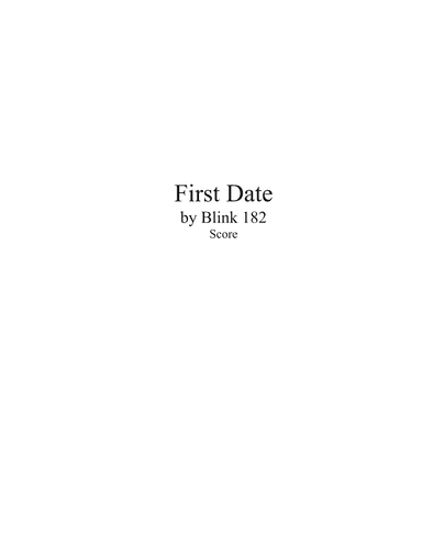 First Date (arr. Stephen W. Burch (ASCAP))