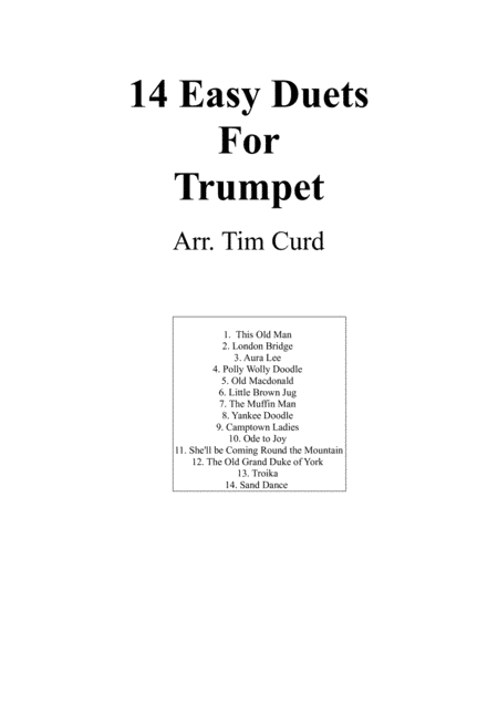 14 Easy Duets For Trumpet (arr. Curd)