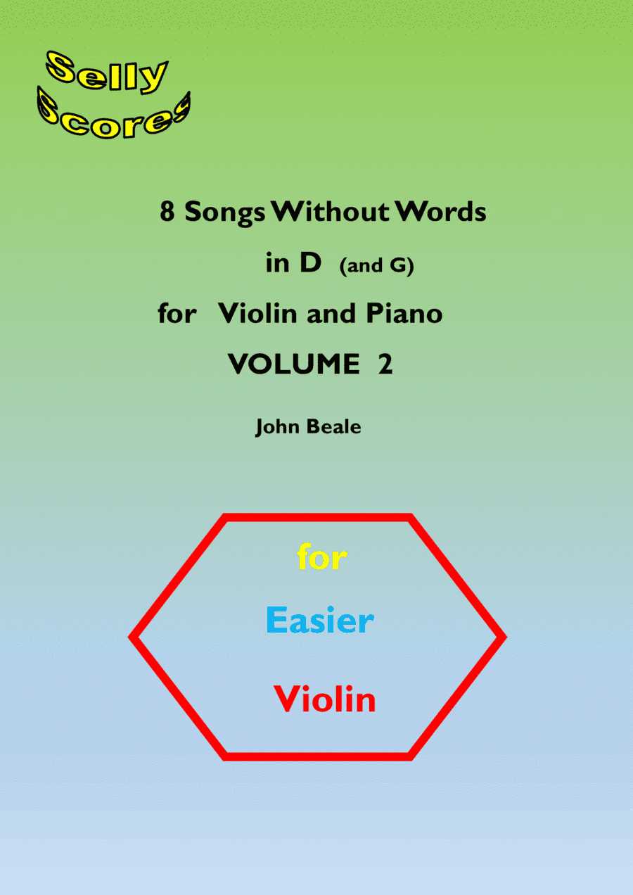 8 Original Songs Without Words for Easier Violin. Volume 2
