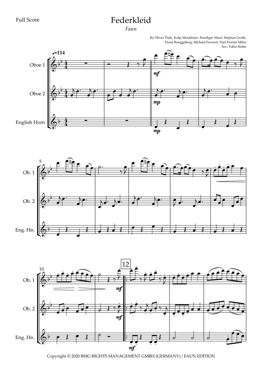 Federkleid (arr. Fabio Britto)