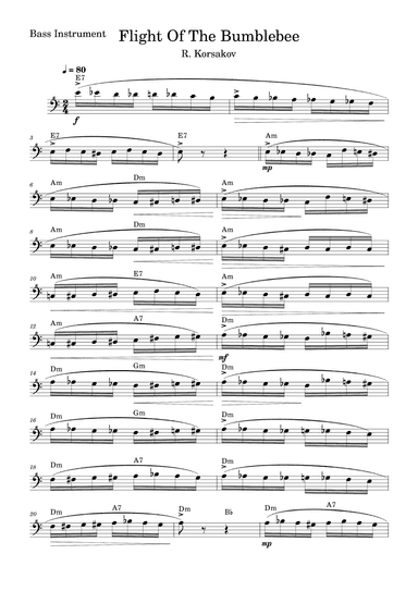 The Flight Of The Bumblebee (arr. Fabio Eduardo de Oliveira)