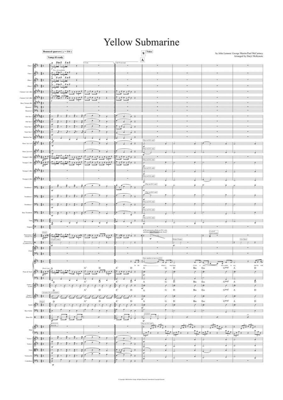 Yellow Submarine (arr. Daryl McKenzie)