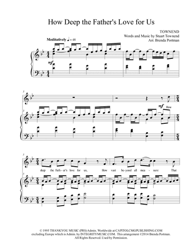 How Deep The Father's Love For Us (arr. Brenda Portman)