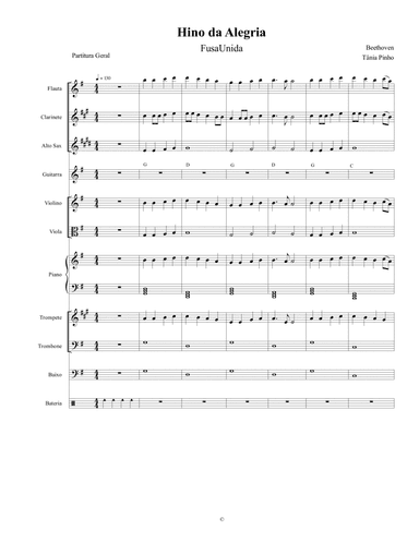 Hino da Alegria Ensemble (arr. Tânia Pinho)