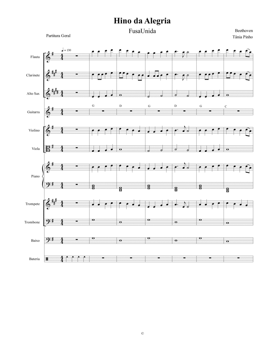 Hino da Alegria Ensemble (arr. Tânia Pinho)