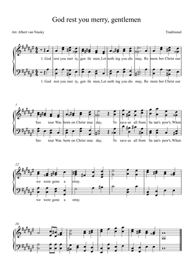 God rest you merry, gentlemen_A# minor key (arr. Albert van Niasky)