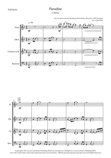 Paradise (arr. Fabio Britto)