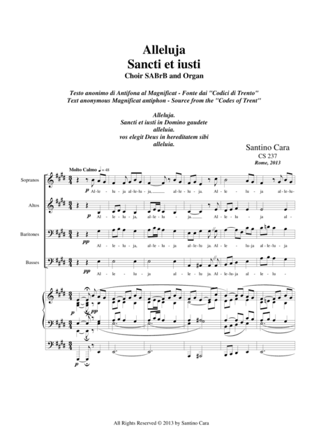 Alleluja. Sancti et iusti - Choir SABrB and organ