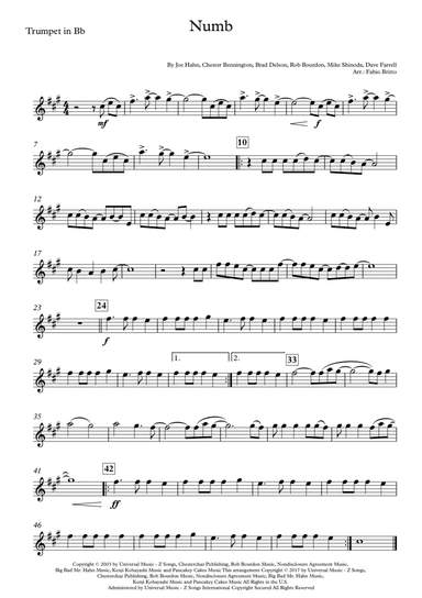 Numb (arr. Fabio Britto)