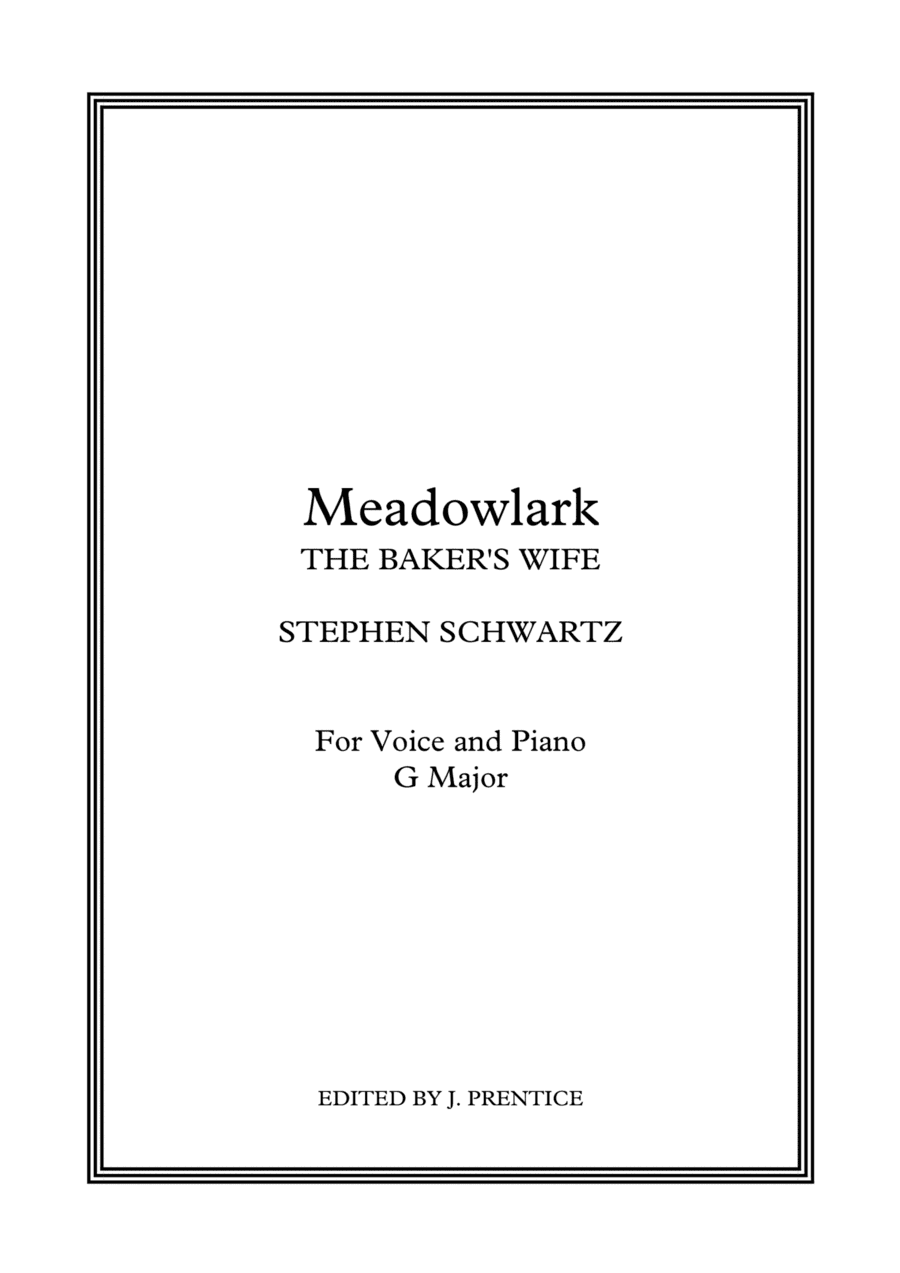 Meadowlark (arr. Jonathan Prentice)