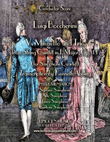 Boccherini - "Minuetto" (for Saxophone Quartet SATB) (arr. Kenneth Abeling)
