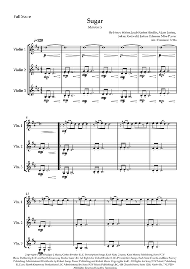 Sugar (arr. Fernando Britto)