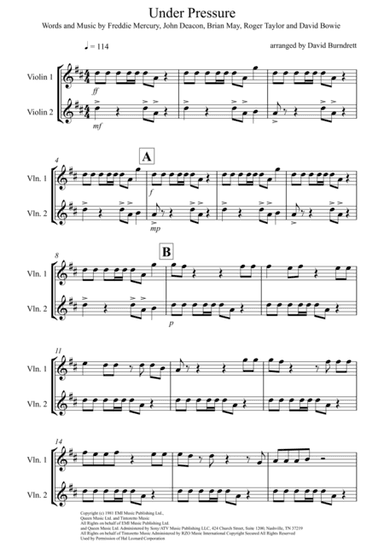 Under Pressure (arr. David Burndrett)
