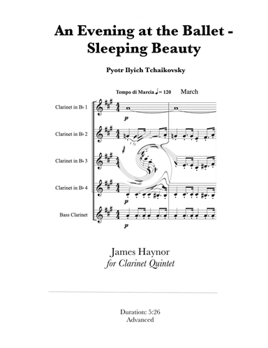 A Night at the Ballet - Sleeping Beauty for Clarinet Quintet (arr. James Haynor)