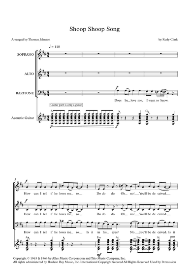 The Shoop Shoop Song (it's In His Kiss) (arr. Thomas Johnson)