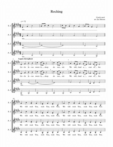 Rocking (arr. Joy Simons)