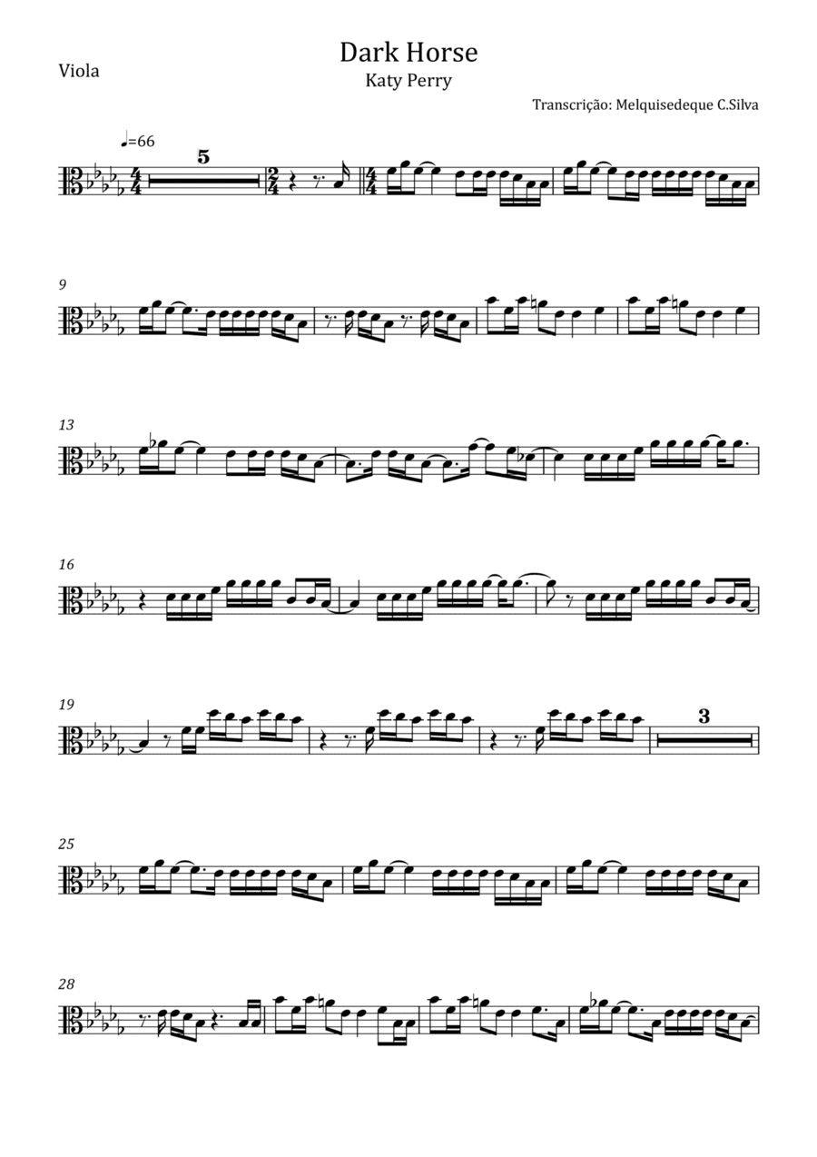 Dark Horse (arr. Melquisedeque C.Silva)