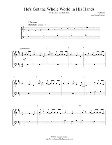He's Got the Whole World in His Hands - for 2-octave handbell choir (arr. Samuel Stokes)