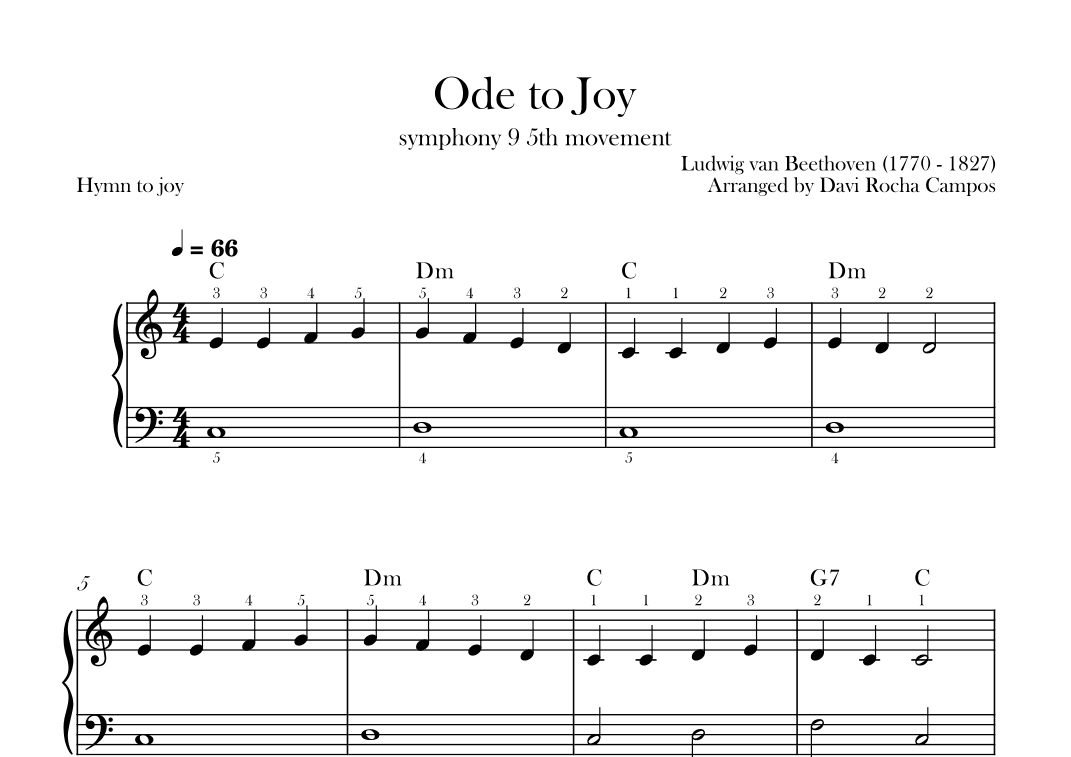 Ode To joy (Symphony 9 5th movement) (arr. Davi Rocha Campos)