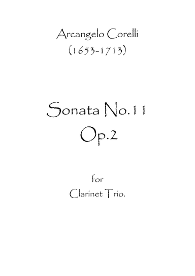 Sonata No.11 Op.2 (arr. Spence Bundy)