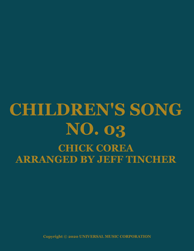 Children's Song No. 3 (arr. Jeff Tincher)
