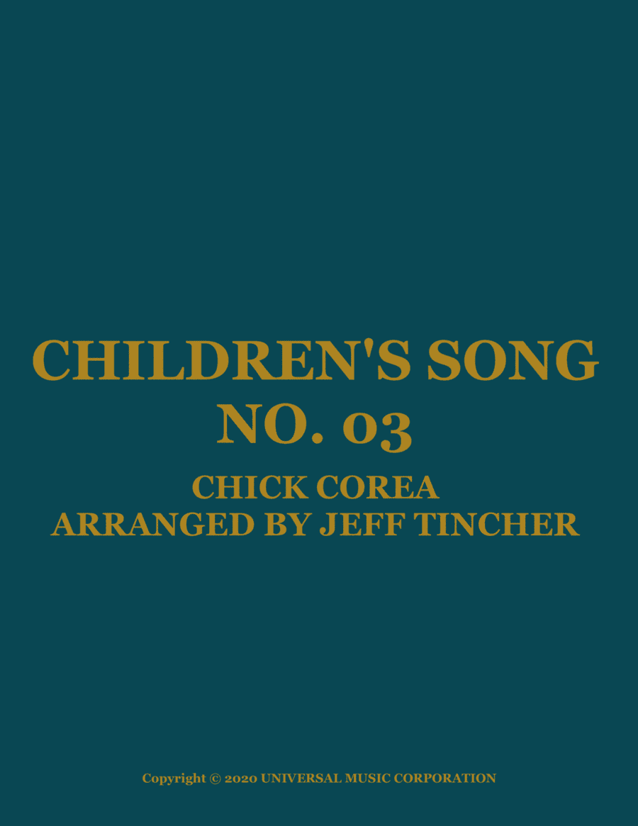 Children's Song No. 3 (arr. Jeff Tincher)