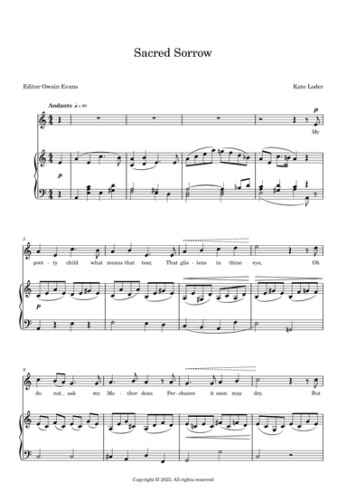 Sacred Sorrow (arr. Owain Evans)