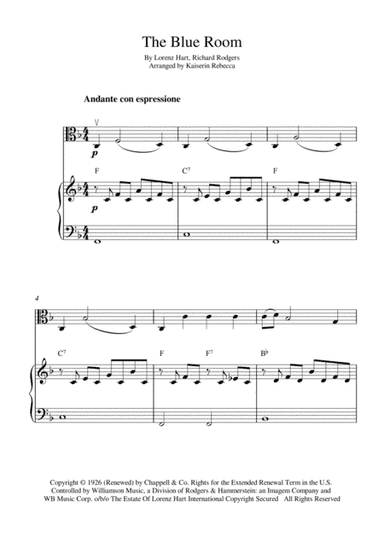 The Blue Room (arr. Kaiserin Rebecca)