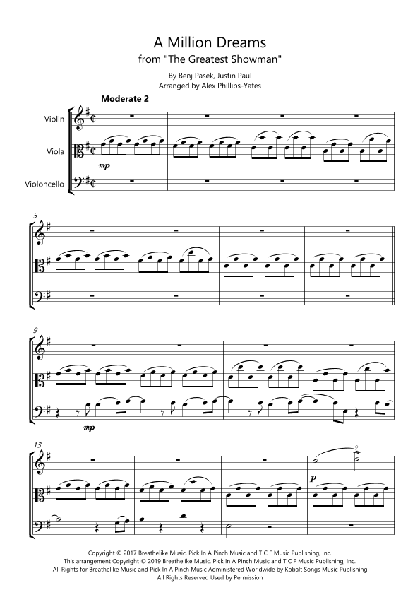 A Million Dreams (arr. Alex Phillips-Yates)