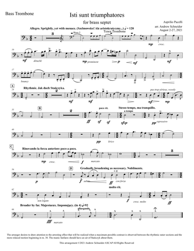 Isti sunt triumphatores (arr. Andrew Schneider)