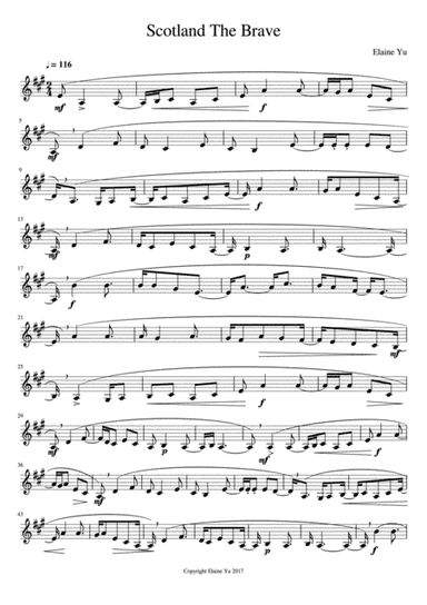 Scotland The Brave (arr. Elaine Yu)