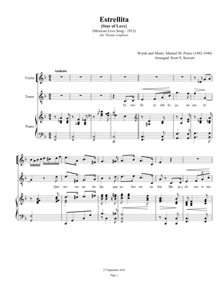 Estrellita (Star of Love - Mexican Love Song) (arr. Scott S. Stewart)