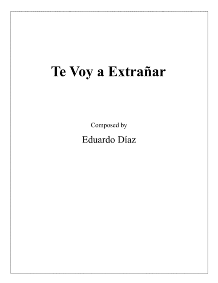 Te Voy a Extrañar