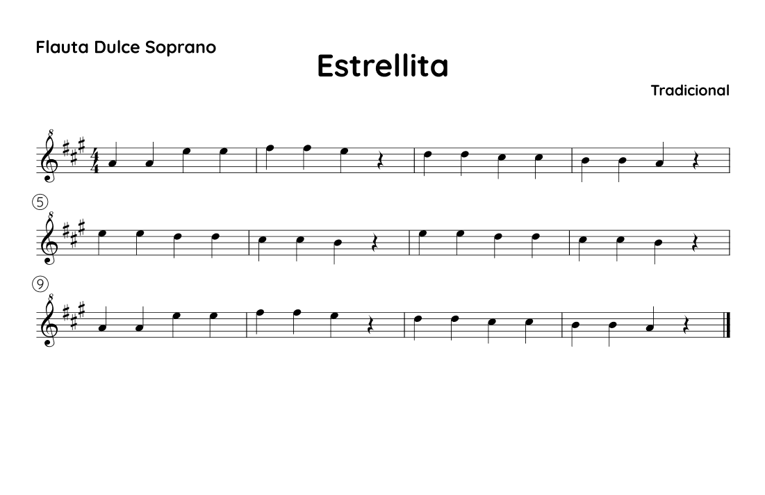 Estrellita - A (arr. SUZUME)