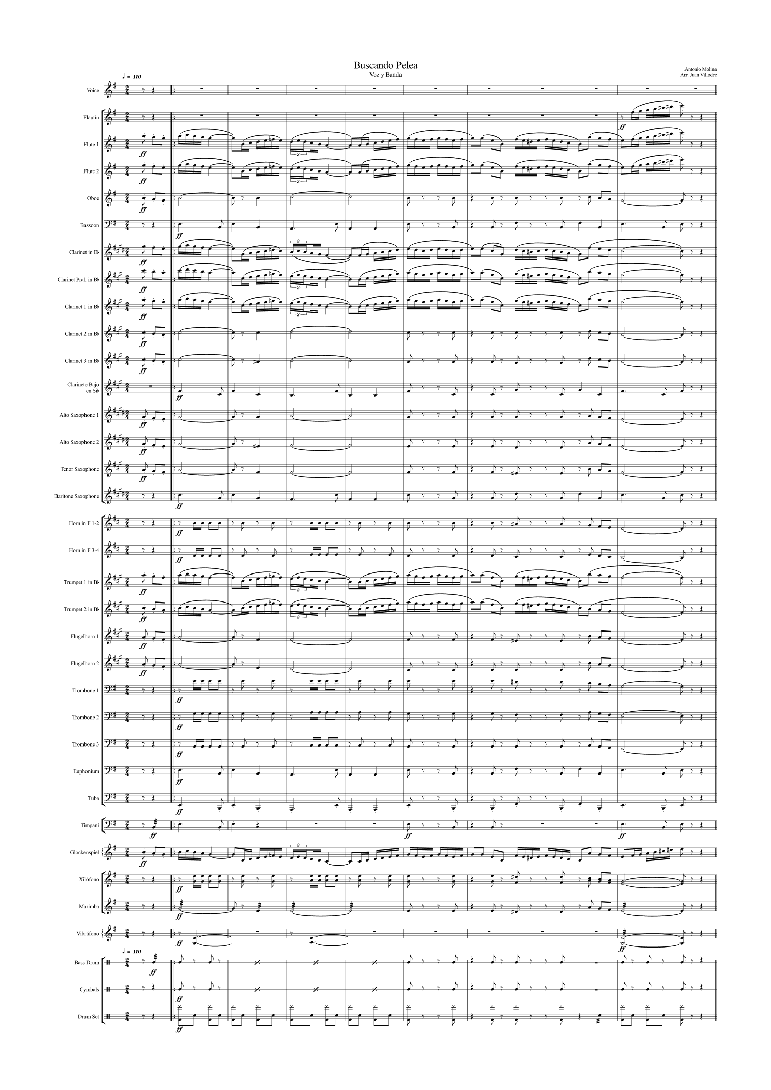 Buscando Pelea (arr. Juan Villodre)