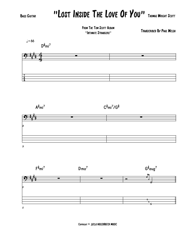 Lost Inside The Love Of You (arr. Paul welsh)