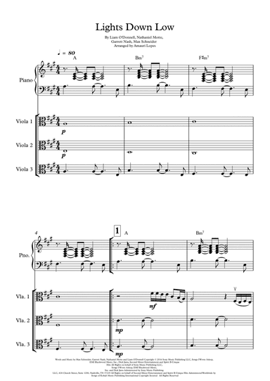 Lights Down Low (arr. Amauri Lopes)