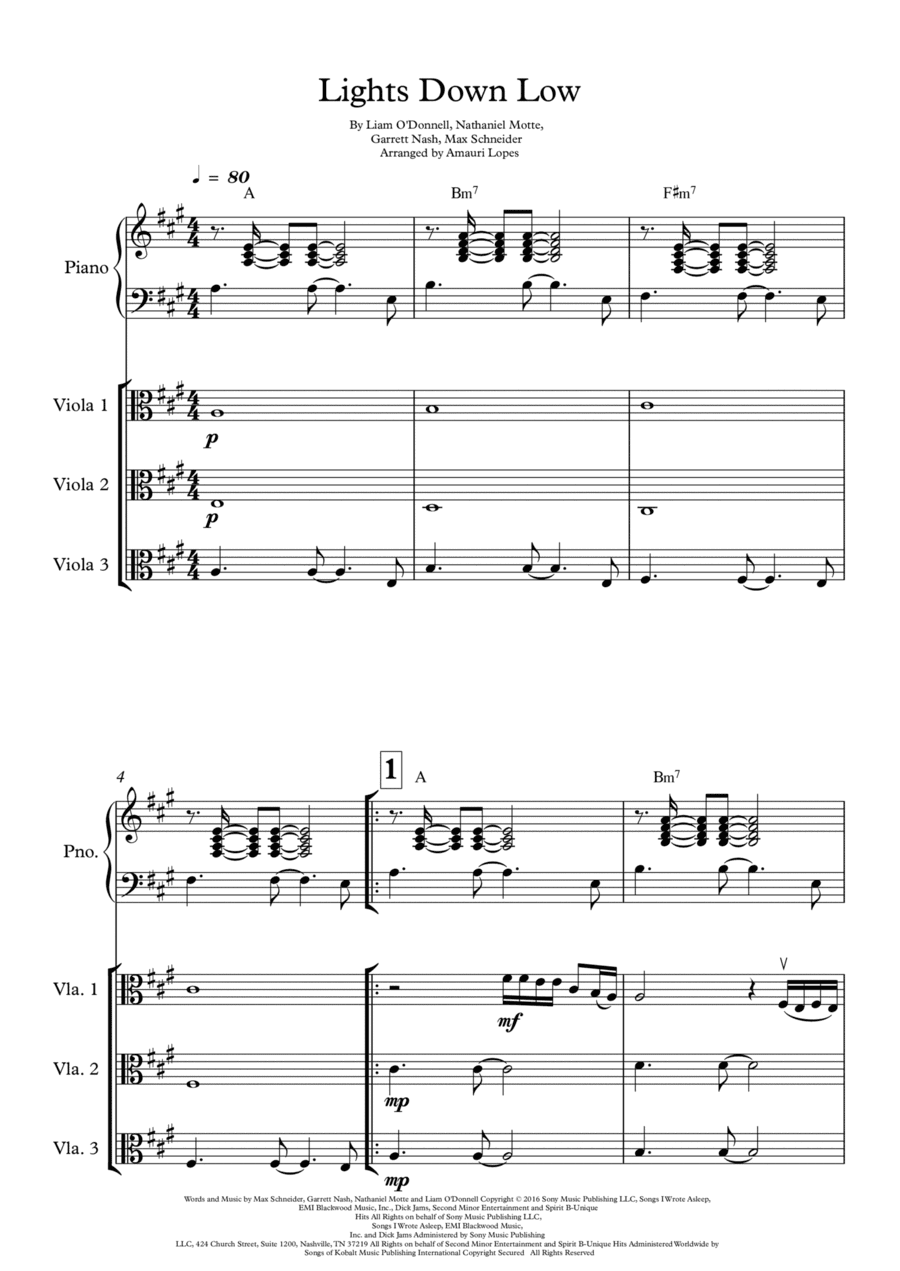 Lights Down Low (arr. Amauri Lopes)
