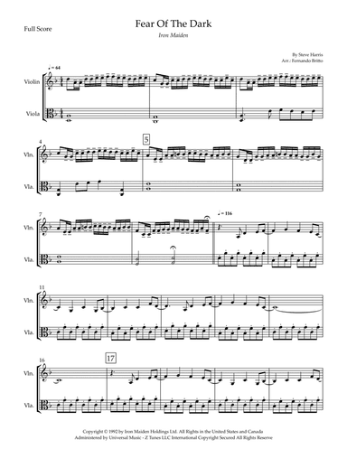 Fear Of The Dark (arr. Fernando Britto)