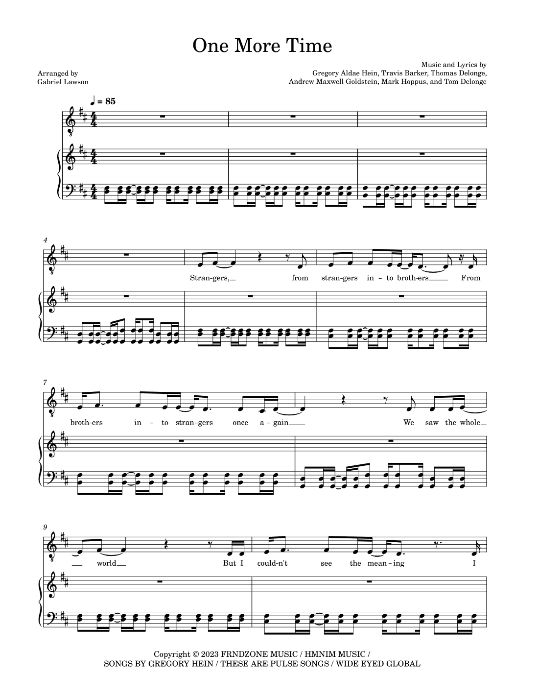 One More Time (arr. Gabriel Lawson)