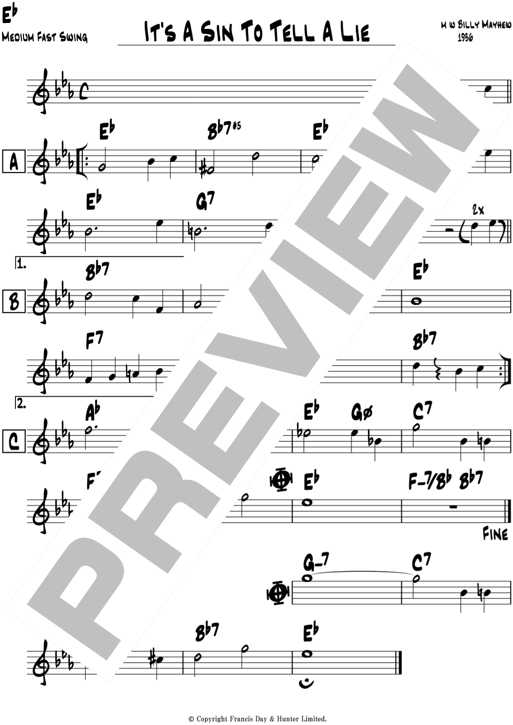 It's A Sin To Tell A Lie (arr. Jimita)