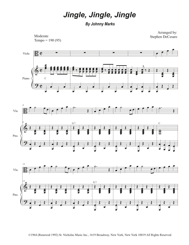 Jingle, Jingle, Jingle (arr. Stephen DeCesare)
